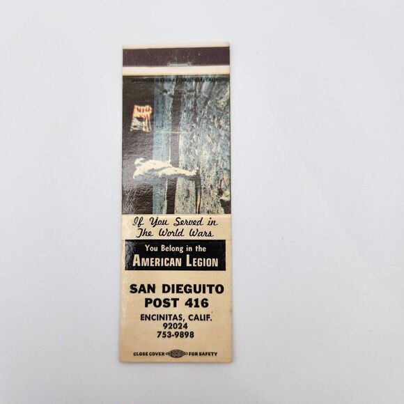 Vintage Matchbook Encinitas, California American Legion Post 416 - Picture 1 of 2